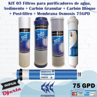 Equipo Osmosis inversa Doméstica / Purificador de agua completo 190L/H  (RO-50G)